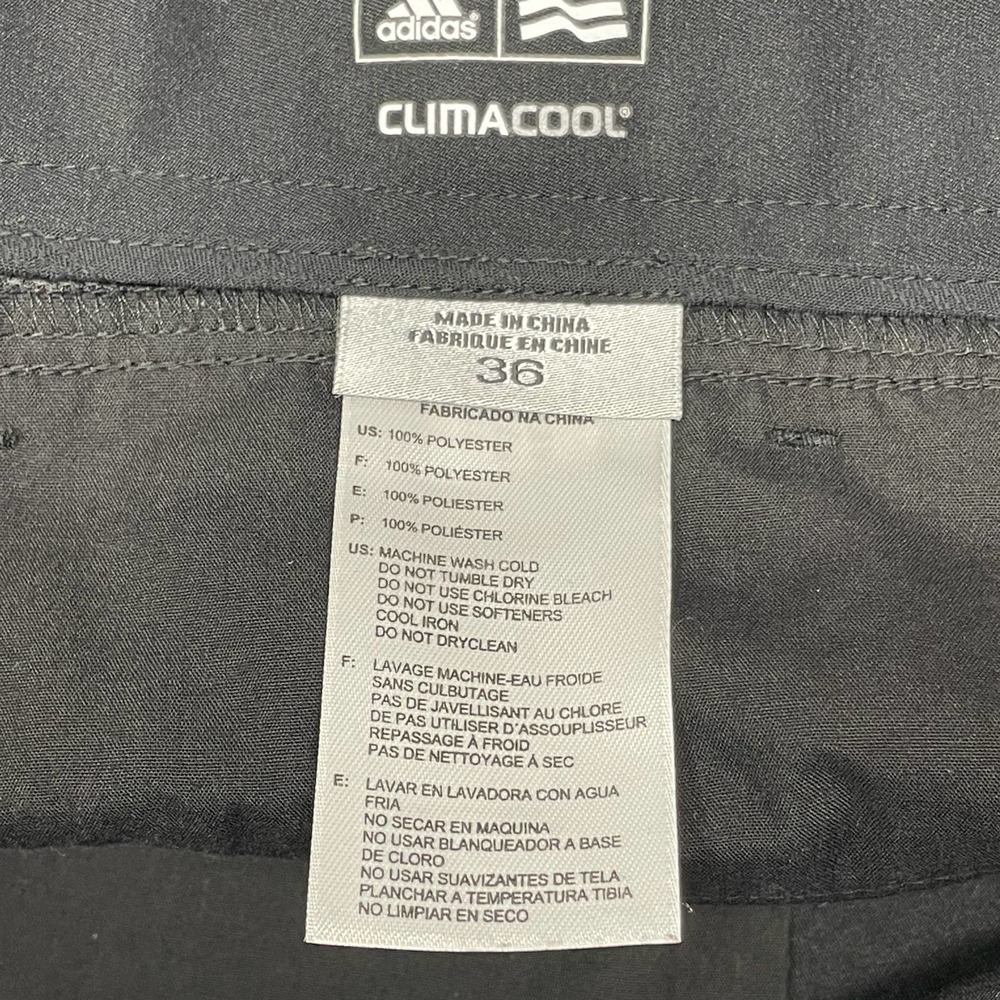 Adidas ClimaCool Black Flat Front Shorts Size 36 - Picture 8 of 8